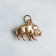 Load image into Gallery viewer, Vintage 9K Yellow Gold Wild Boar Charm
