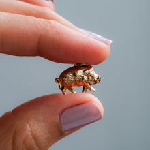 Load image into Gallery viewer, Vintage 9K Yellow Gold Wild Boar Charm
