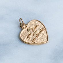 Load image into Gallery viewer, Vintage Qu'hier Que Demain Heart Charm
