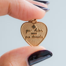 Load image into Gallery viewer, Vintage Qu'hier Que Demain Heart Charm
