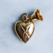 Load image into Gallery viewer, Vintage Heart and Bell Charm
