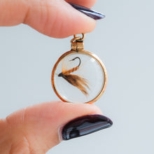 Load image into Gallery viewer, Vintage Locket with Fishing Lure Charm Pendant
