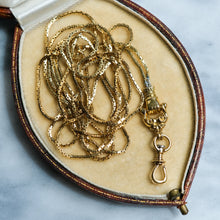 Load image into Gallery viewer, Antique 41 Inch Snake-Link Long Guard Watch Chain with Hand-Clasp
