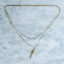 Load image into Gallery viewer, Antique 41 Inch Snake-Link Long Guard Watch Chain with Hand-Clasp
