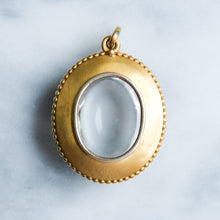 Load image into Gallery viewer, Antique Late 19th Century Blue Enamel Rock Crystal Locket
