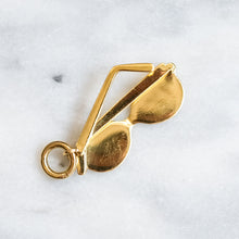 Load image into Gallery viewer, Vintage 18K Yellow Gold Sunglasses with Enamel and Diamonds Pendant
