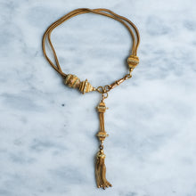 Load image into Gallery viewer, Antique Snake-Link Albertina Bracelet with Tassel
