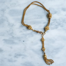 Load image into Gallery viewer, Antique Snake-Link Albertina Bracelet with Tassel
