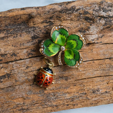 Load image into Gallery viewer, Vintage Enamel Ladybug Charm Pendant
