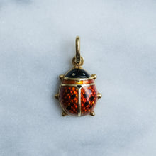 Load image into Gallery viewer, Vintage Enamel Ladybug Charm Pendant
