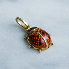 Load image into Gallery viewer, Vintage Enamel Ladybug Charm Pendant

