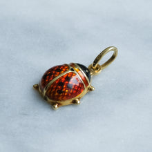 Load image into Gallery viewer, Vintage Enamel Ladybug Charm Pendant

