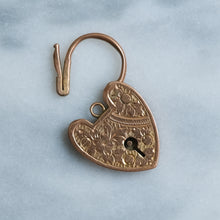 Load image into Gallery viewer, Vintage Engraved Large Heart Padlock
