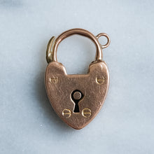 Load image into Gallery viewer, Antique Edwardian Medium P&amp;M Heart Padlock
