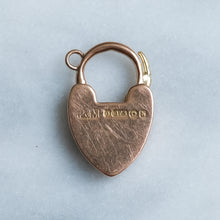 Load image into Gallery viewer, Antique Edwardian Medium P&amp;M Heart Padlock
