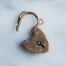 Load image into Gallery viewer, Antique Edwardian Medium P&amp;M Heart Padlock
