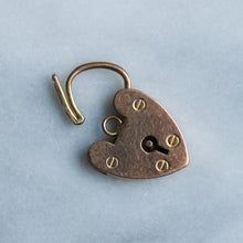 Load image into Gallery viewer, Vintage Medium W.J.S. Heart Padlock
