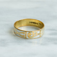 Load image into Gallery viewer, Vintage White Enamel Skeleton Memento Mori Ring

