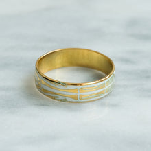 Load image into Gallery viewer, Vintage White Enamel Skeleton Memento Mori Ring
