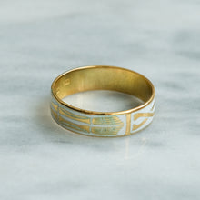 Load image into Gallery viewer, Vintage White Enamel Skeleton Memento Mori Ring
