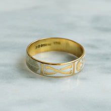 Load image into Gallery viewer, Vintage White Enamel Skeleton Memento Mori Ring
