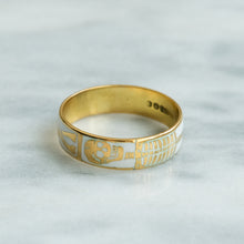 Load image into Gallery viewer, Vintage White Enamel Skeleton Memento Mori Ring
