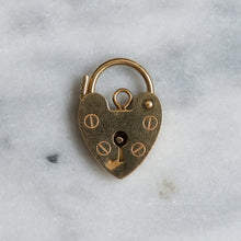 Load image into Gallery viewer, Vintage 9K Yellow Gold Small Heart Padlock Locket
