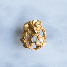 Load image into Gallery viewer, Antique French Rose Pendant with Rose-Cut Diamond
