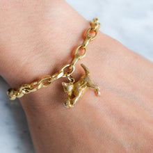 Load image into Gallery viewer, Vintage Kitten Playing with a Ball Charm
