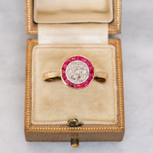 Load image into Gallery viewer, Antique Belle Èpoque era Diamond Ruby Target Ring
