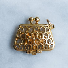 Load image into Gallery viewer, Vintage Articulated Openwork Handbag Charm
