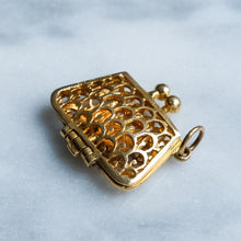 Load image into Gallery viewer, Vintage Articulated Openwork Handbag Charm
