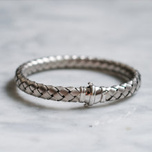 Load image into Gallery viewer, Vintage 9K White Gold Braided Bracelet
