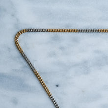 Load image into Gallery viewer, Antique Two-Tone Curb-Link Watch Chain
