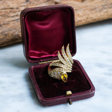 Load image into Gallery viewer, Vintage Sculptural Cultured Yellow Sapphire Cocktail Ring
