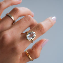 Load image into Gallery viewer, Vintage 14K Yellow Gold Aquamarine Ring
