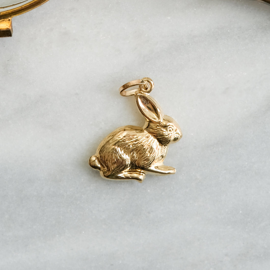 Vintage Bunny Rabbit Charm