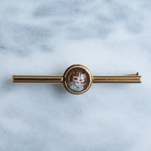 Load image into Gallery viewer, Antique Essex Crystal Ginger Cat Brooch
