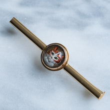 Load image into Gallery viewer, Antique Essex Crystal Ginger Cat Brooch
