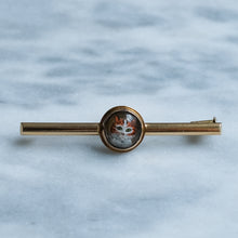 Load image into Gallery viewer, Antique Essex Crystal Ginger Cat Brooch
