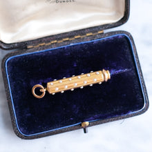 Load image into Gallery viewer, Antique Victorian era French Pearl Telescoping Retractable Pencil Fob Pendant
