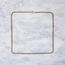 Load image into Gallery viewer, Vintage 20 inch 9K Yellow Gold Rope Chain
