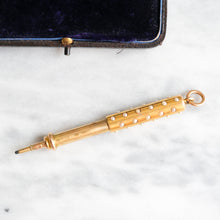 Load image into Gallery viewer, Antique Victorian era French Pearl Telescoping Retractable Pencil Fob Pendant
