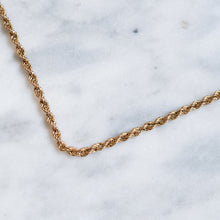 Load image into Gallery viewer, Vintage 20 inch 9K Yellow Gold Rope Chain
