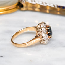 Load image into Gallery viewer, Antique Sapphire and Diamond Cluster Ring
