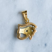Load image into Gallery viewer, Vintage Egyptian Blue Enamel Eye of Horus Amulet Pendant
