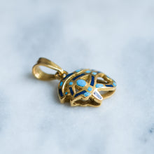 Load image into Gallery viewer, Vintage Egyptian Blue Enamel Eye of Horus Amulet Pendant
