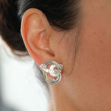 Load image into Gallery viewer, Vintage Sterling Silver Knot Earrings by Angela Cummings
