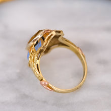 Load image into Gallery viewer, Art Deco Egyptian Revival Citrine Enamel Ring

