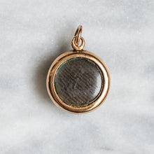 Load image into Gallery viewer, Victorian 14K Rose Gold Cerulean Blue Enamel Mourning Pendant
